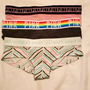 3 Pink Victoria secret woman panties